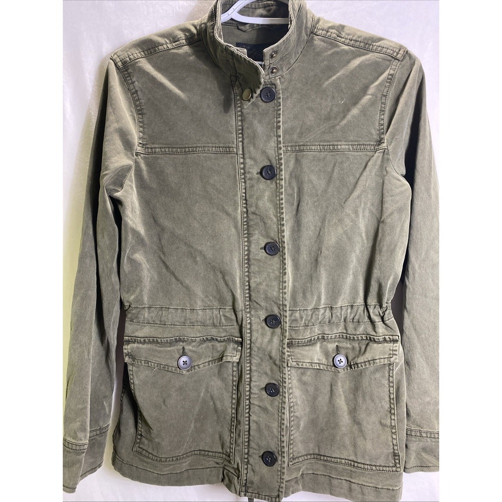 Lucky Brand Jacket Women's Size XS Green Cargo Military Utility Button Pockets